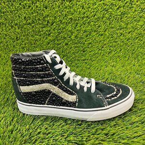 Vans Sk8-Hi Old Skool Womens Size 8.5 Green Black White Walking Shoes Sneakers